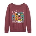thumbnail image 1 of Disney - Mickey Feel The Beat - Women's Lightweight French Terry Long Sleeve Shirt, 1 of 5