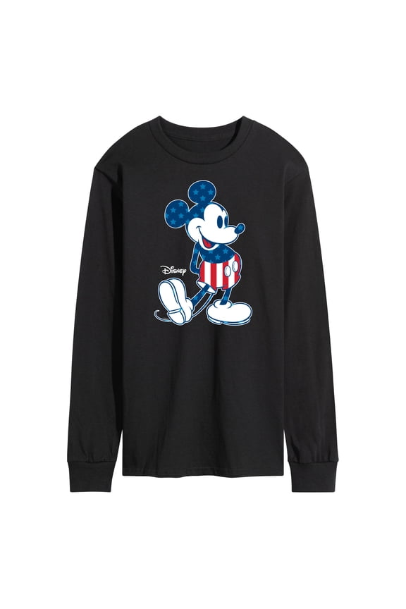 - Mickey Flag Pattern - Men's Long Sleeve T-Shirt