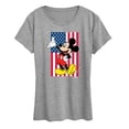 thumbnail image 1 of Disney - Mickey Flag - Women's Short Sleeve Graphic T-Shirt, 1 of 5