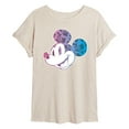 thumbnail image 1 of Disney - Mickey Floral Gradient Fill - Women's Oversized T-Shirt, 1 of 5