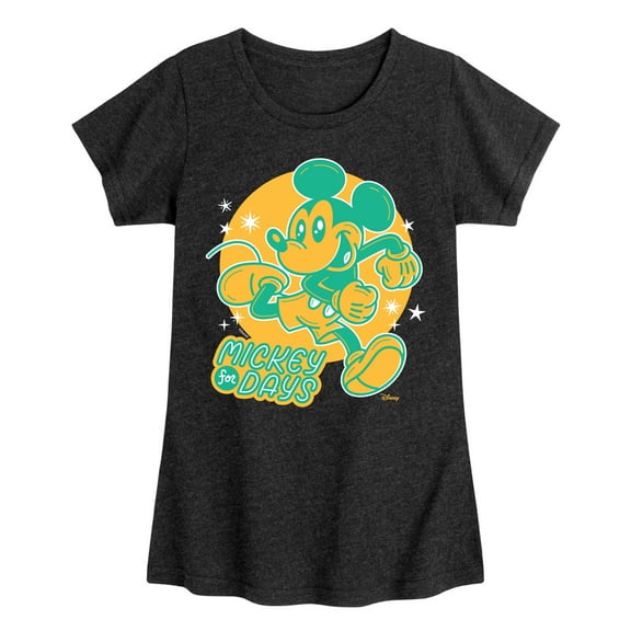 Disney - Mickey For Days - Toddler & Youth Girls Short Sleeve Graphic T-Shirt