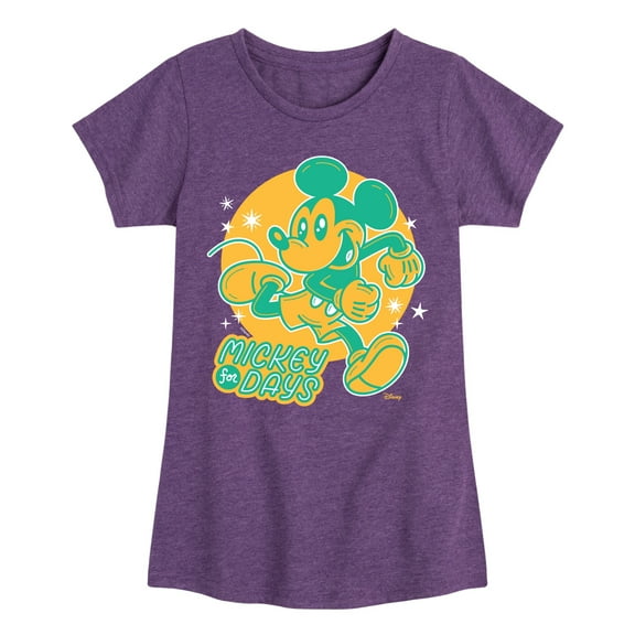 Disney - Mickey For Days - Toddler & Youth Girls Short Sleeve Graphic T-Shirt