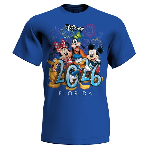 Disney Mickey & Friends 2026 Florida Royal Adult Tee Shirt, XS-2XL (Unisex)