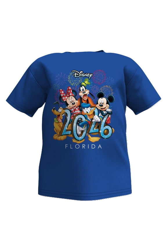 Mickey & Friends 2026 Florida Royal Toddler Tee Shirt, 2T-4T (Unisex)