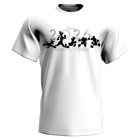 Disney Mickey & Friends 2026 March Adult Tee Shirt, XS-2XL (Unisex)