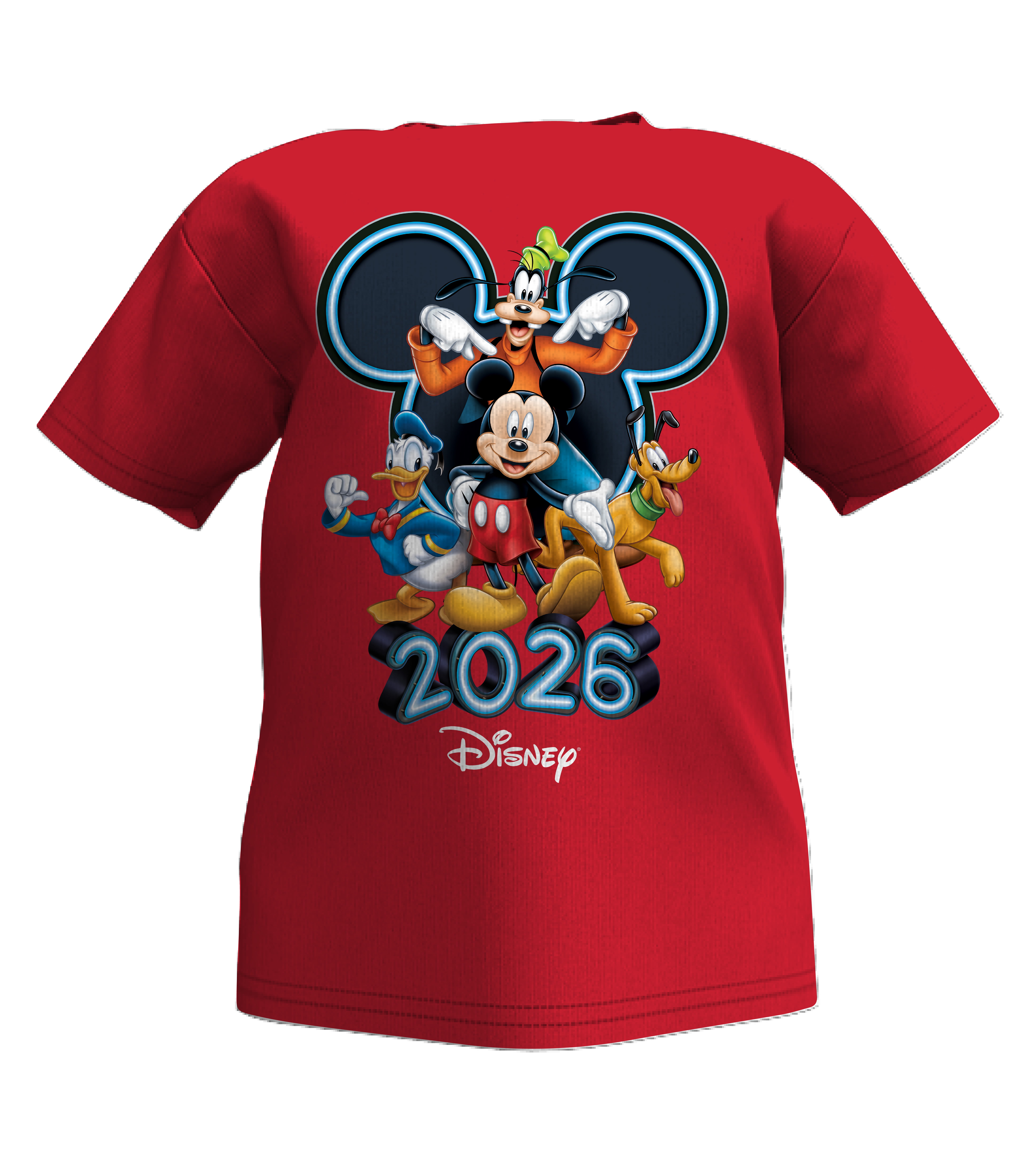 Disney Mickey & Friends 2026 Red Toddler Tee Shirt, 2T4T (Unisex — free download