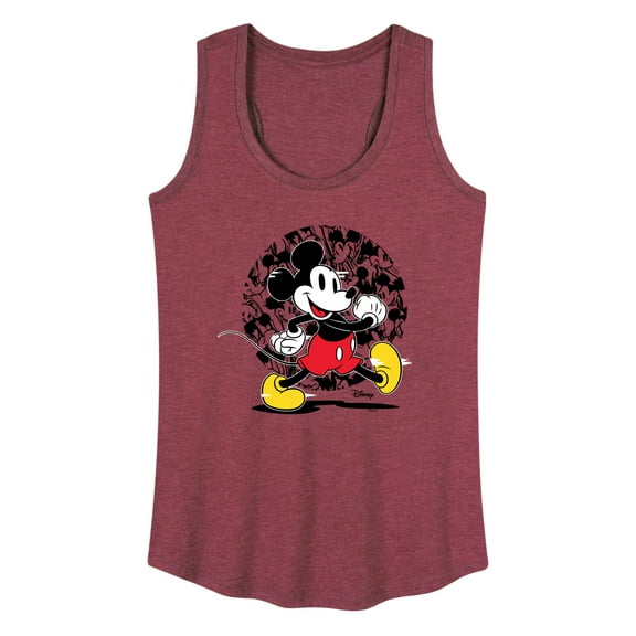 Disney - Mickey & Friends - All Faces of Mickey - Glitch - Women's Racerback Tank Top