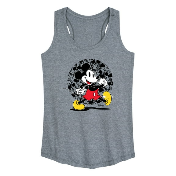 Disney - Mickey & Friends - All Faces of Mickey - Glitch - Women's Racerback Tank Top