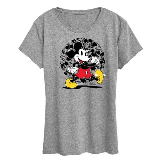 Disney - Mickey & Friends - All Faces of Mickey - Glitch - Women's Short Sleeve Graphic T-Shirt