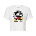 thumbnail image 1 of Disney - Mickey & Friends - All the Faces of Mickey - Juniors Cropped Cotton Blend T-Shirt, 1 of 5