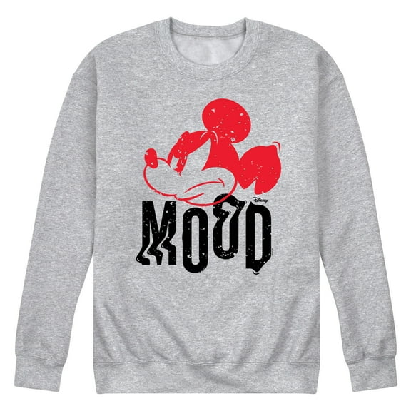 Disney - Mickey & Friends - Angry Mickey - Mood All Day - Men's Crew Neck Fleece Pullover