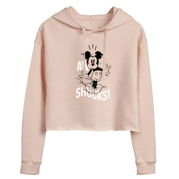 Disney - Mickey & Friends - Aw Shucks - Mickey Solo - Juniors Cropped Pullover Hoodie