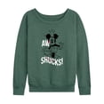 thumbnail image 1 of Disney - Mickey & Friends - Aw Shucks - Mickey Solo - Women's Lightweight French Terry Long Sleeve Shirt, 1 of 5