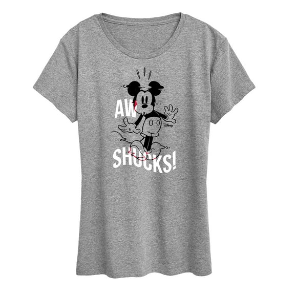 Disney - Mickey & Friends - Aw Shucks - Mickey Solo - Women's Short Sleeve Graphic T-Shirt