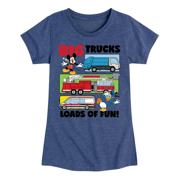 Disney - Mickey & Friends - Big Trucks & Loads Of Fun - Toddler & Youth Girls Short Sleeve T-Shirt