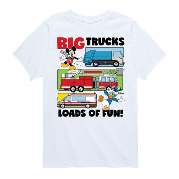 Disney - Mickey & Friends - Big Trucks & Loads Of Fun - Youth Short Sleeve Graphic T-Shirt