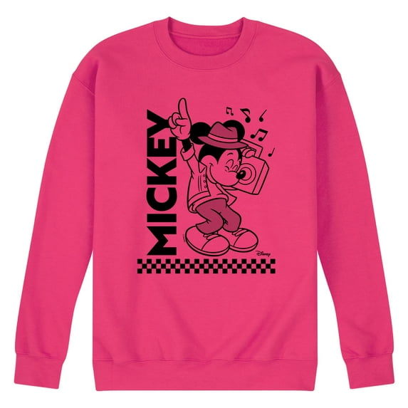 Disney - Mickey & Friends - Boombox & Jammin' Mickey - Men's Crew Neck Fleece Pullover