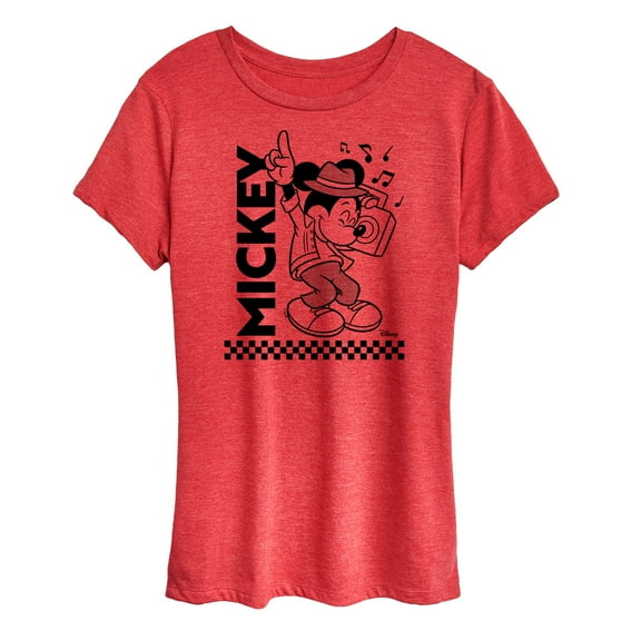 Disney - Mickey & Friends - Boombox & Jammin' Mickey - Women's Short Sleeve Graphic T-Shirt