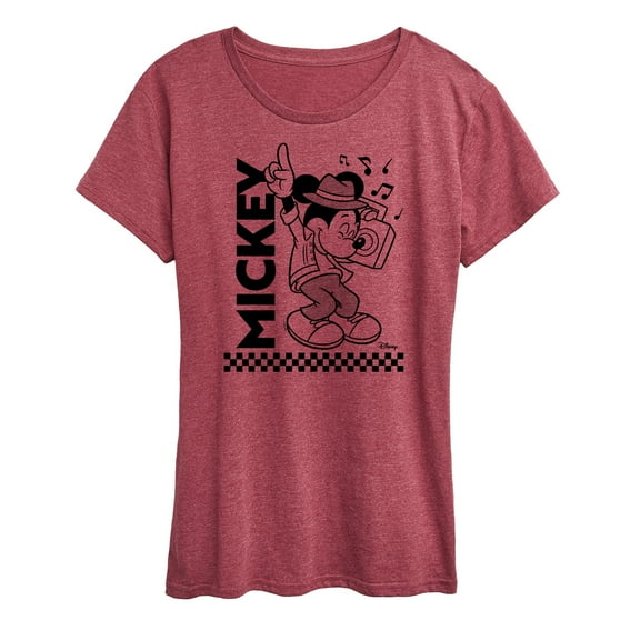 Disney - Mickey & Friends - Boombox & Jammin' Mickey - Women's Short Sleeve Graphic T-Shirt