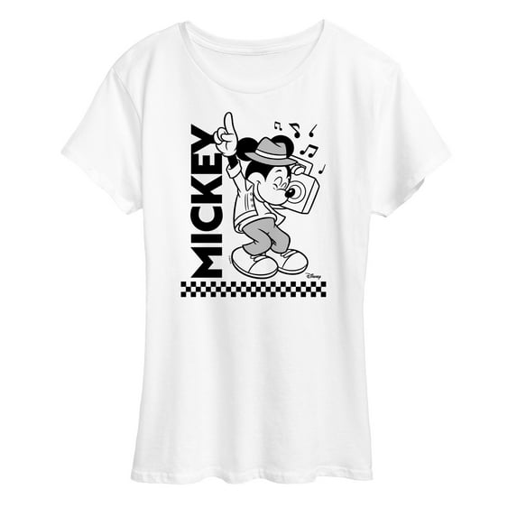 Disney - Mickey & Friends - Boombox & Jammin' Mickey - Women's Short Sleeve Graphic T-Shirt