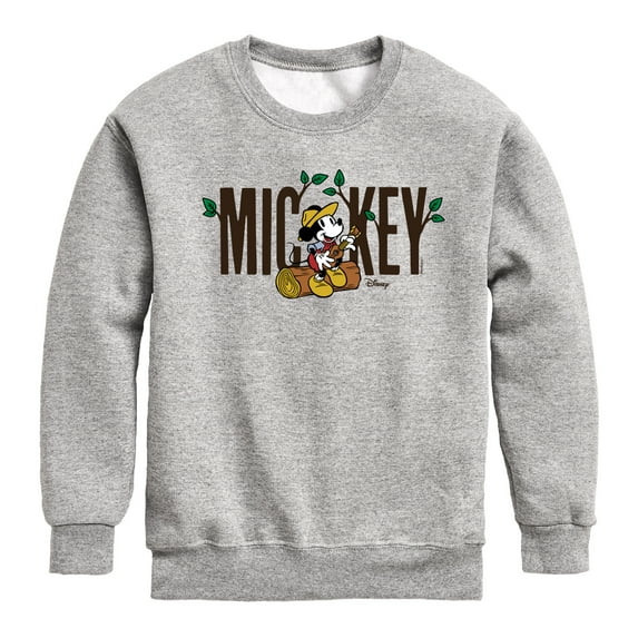 Disney - Mickey & Friends - Campfire Singing on a Log - Toddler And Youth Crewneck Fleece Sweatshirt