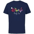 thumbnail image 1 of Disney Mickey & Friends Character Letters Disney Family Trip - Short Sleeve Cotton T-Shirt for Adults - Customized-Navy, 1 of 5
