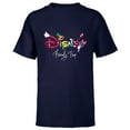 thumbnail image 1 of Disney Mickey & Friends Character Letters Disney Family Trip - Short Sleeve T-Shirt for Kids - Customized-Navy, 1 of 5