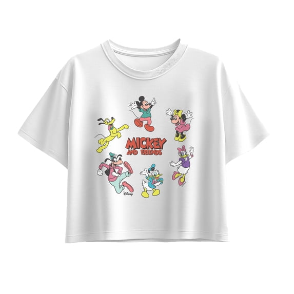 Disney - Mickey Friends Circle - Youth Girls Boxy T-Shirt