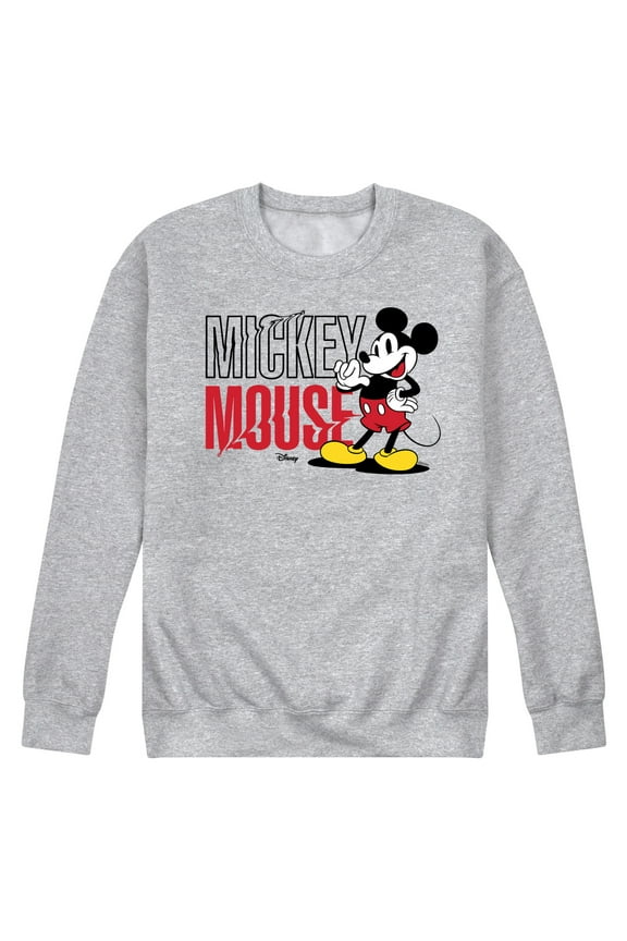- Mickey & Friends - Classic Mickey Mouse - Men's Crew Neck Fleece Pullover