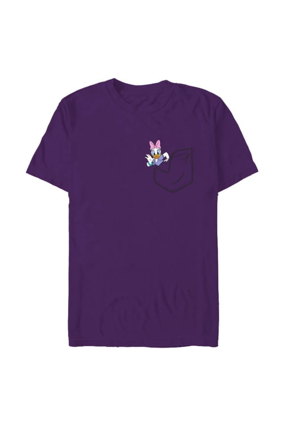 Mickey & Friends Daisy Duck Small Pocket - Short Sleeve Blended T-Shirt for Adults - Customized-Purple