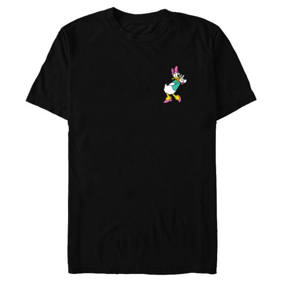 Disney Mickey & Friends Daisy Duck Small Pose - Short Sleeve Blended T-Shirt for Adults - Customized-Black