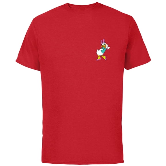 Disney Mickey & Friends Daisy Duck Small Pose - Short Sleeve Cotton T-Shirt for Adults - Customized-Red
