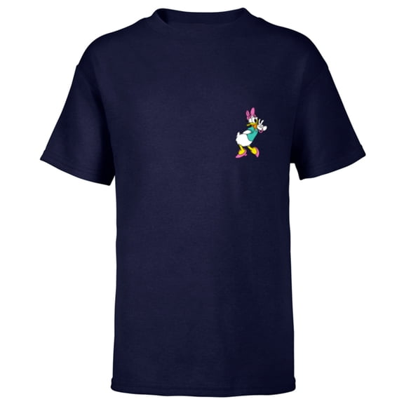 Disney Mickey & Friends Daisy Duck Small Pose - Short Sleeve T-Shirt for Kids - Customized-Navy