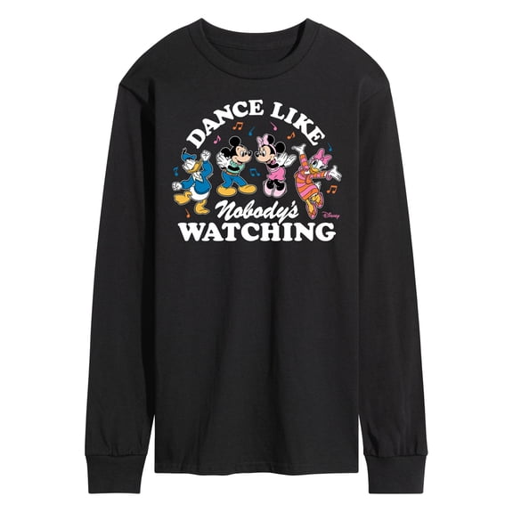 Disney - Mickey & Friends - Daisy, Minnie, Donald Duck, & Mickey - Dance Like Nobody's Watching - Men's Long Sleeve T-Shirt