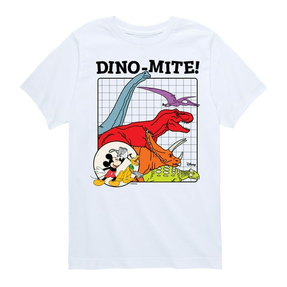 Disney - Mickey & Friends - Dino-Mite Dinosaurs - Youth Short Sleeve Graphic T-Shirt