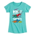 thumbnail image 1 of Disney - Mickey & Friends - Dinos Are My Favorite - Toddler & Youth Girls Short Sleeve T-Shirt, 1 of 4