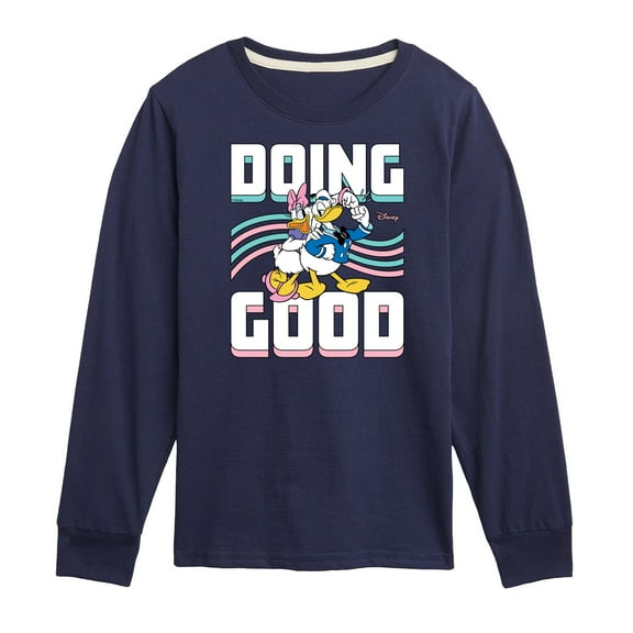 Disney - Mickey & Friends - Donald Duck & Daisy - Doing Good - Toddler And Youth Long Sleeve Graphic T-Shirt