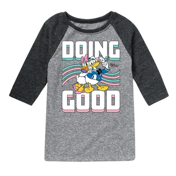 Disney - Mickey & Friends - Donald Duck & Daisy - Doing Good - Toddler And Youth Raglan Graphic T-Shirt