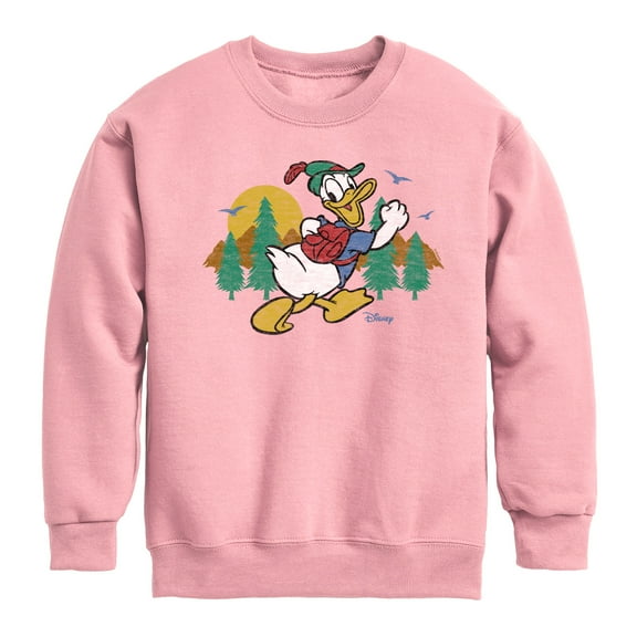 Disney - Mickey & Friends - Donald Duck Goes on a Hike - Toddler And Youth Crewneck Fleece Sweatshirt