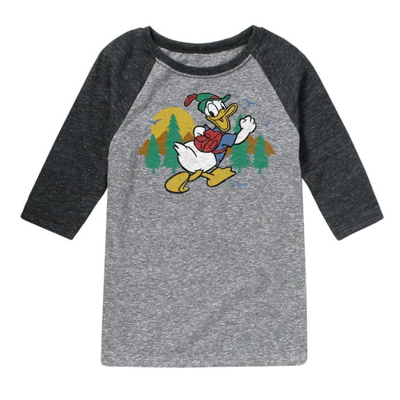 Disney - Mickey & Friends - Donald Duck Goes on a Hike - Toddler And Youth Raglan Graphic T-Shirt