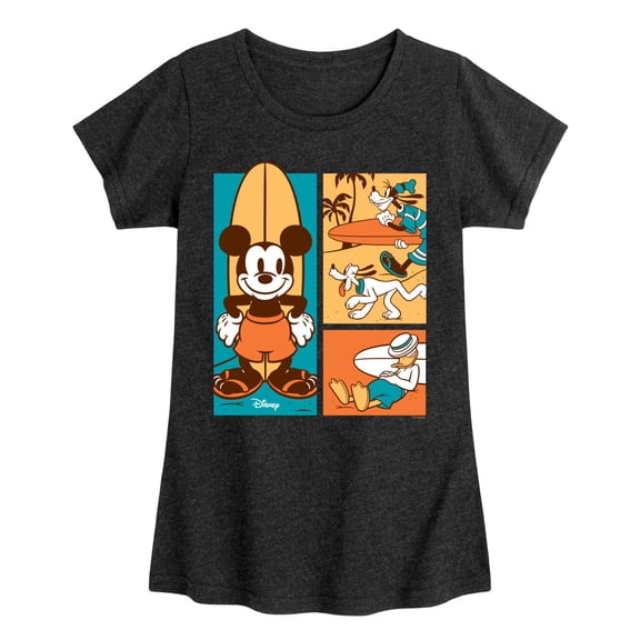 Disney - Mickey & Friends - Donald Duck, Goofy, & Pluto - Sun, Sand, & Surf - Toddler And Youth Girls Short Sleeve Graphic T-Shirt