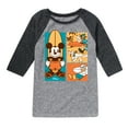 thumbnail image 1 of Disney - Mickey & Friends - Donald Duck, Goofy, & Pluto - Sun, Sand, & Surf - Toddler And Youth Raglan Graphic T-Shirt, 1 of 4