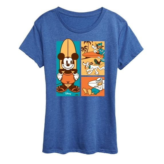 Disney - Mickey & Friends - Donald Duck, Goofy, & Pluto - Sun, Sand, & Surf - Women's Short Sleeve Graphic T-Shirt