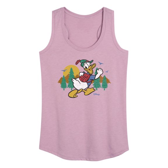 Disney - Mickey & Friends - Donald Duck Happily Going on a Hike - Women's Racerback Tank Top
