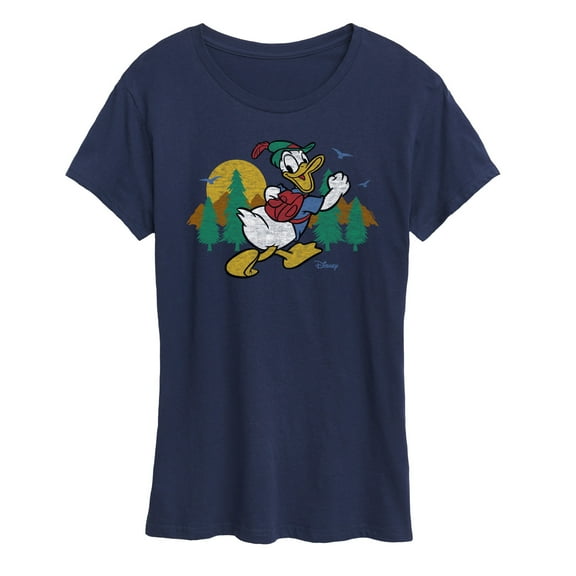 Disney - Mickey & Friends - Donald Duck Happily Going on a Hike - Women's Short Sleeve Graphic T-Shirt