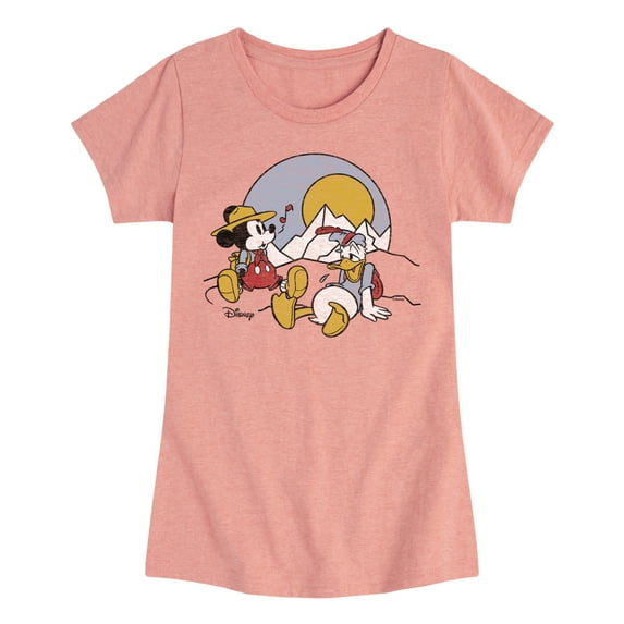 Disney - Mickey & Friends - Donald Duck & Mickey Take a Rest - Hiking - Toddler And Youth Girls Short Sleeve Graphic T-Shirt