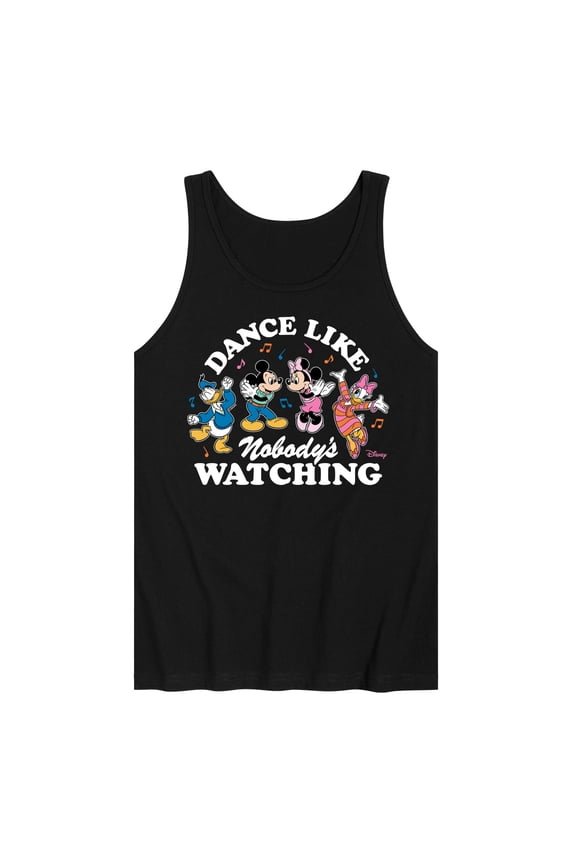 - Mickey & Friends - Donald Duck, Minnie, Mickey, & Daisy - Dance Like Nobody's Watching - Men's Jersey Tank Top