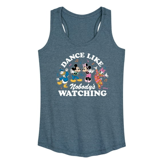 Disney - Mickey & Friends - Donald Duck, Minnie, Mickey, & Daisy - Dance Like Nobody's Watching - Women's Racerback Tank Top