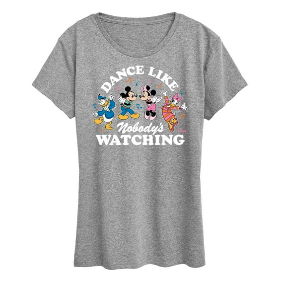 Disney - Mickey & Friends - Donald Duck, Minnie, Mickey, & Daisy - Dance Like Nobody's Watching - Women's Short Sleeve Graphic T-Shirt
