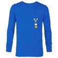 thumbnail image 1 of Disney Mickey & Friends Donald Duck Small Pocket - Long Sleeve T-Shirt for Men - Customized-Navy, 1 of 5